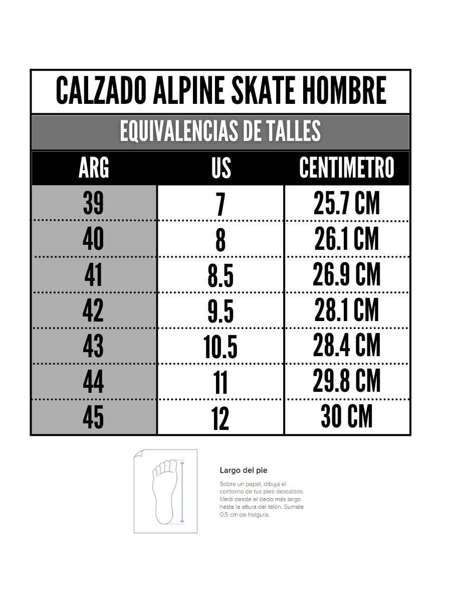 Tabla de talles