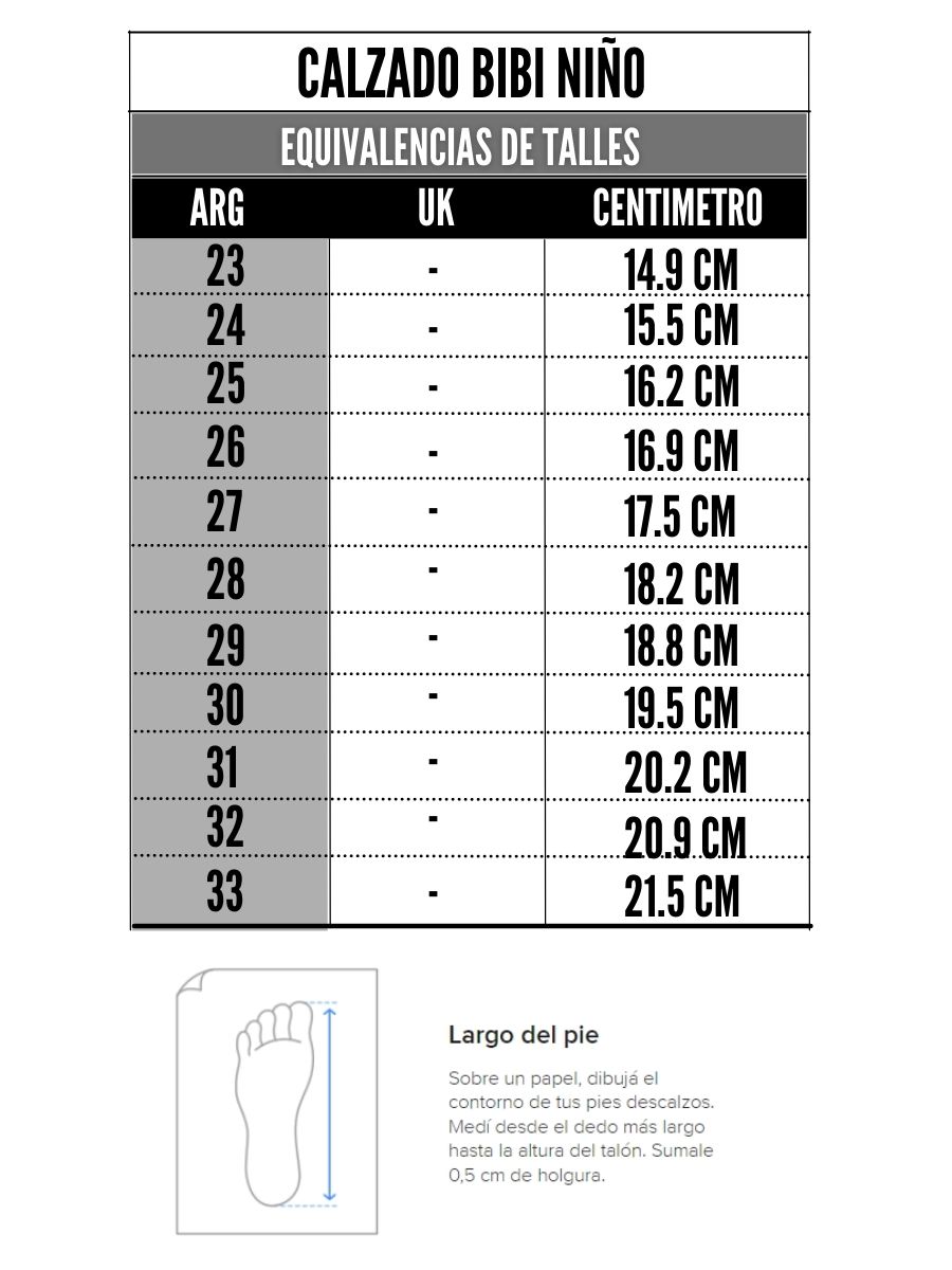 Tabla de talles