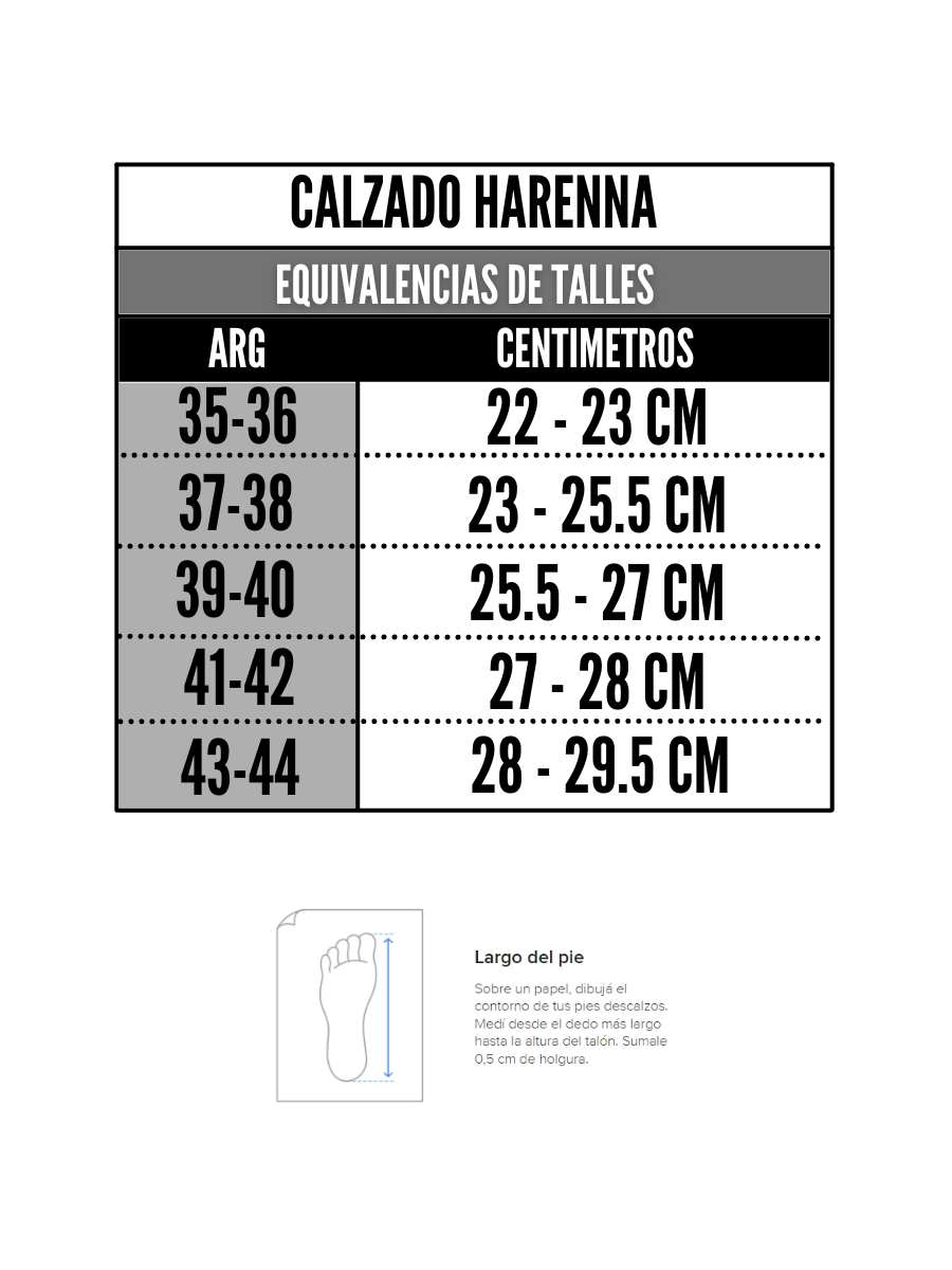 Tabla de talles
