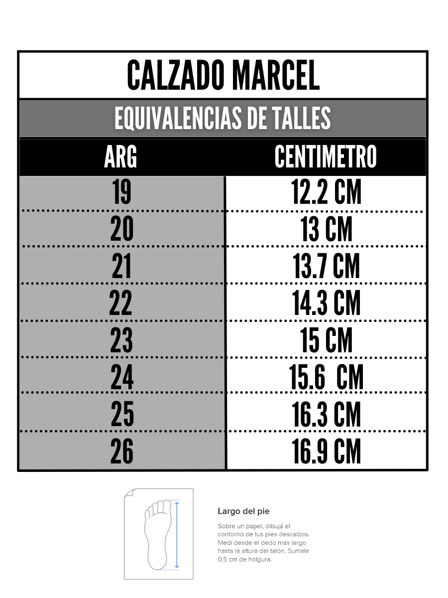Tabla de talles