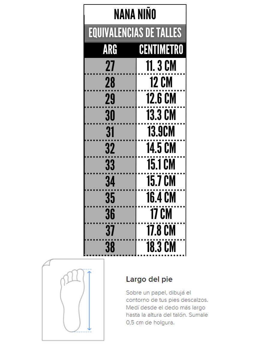 Tabla de talles